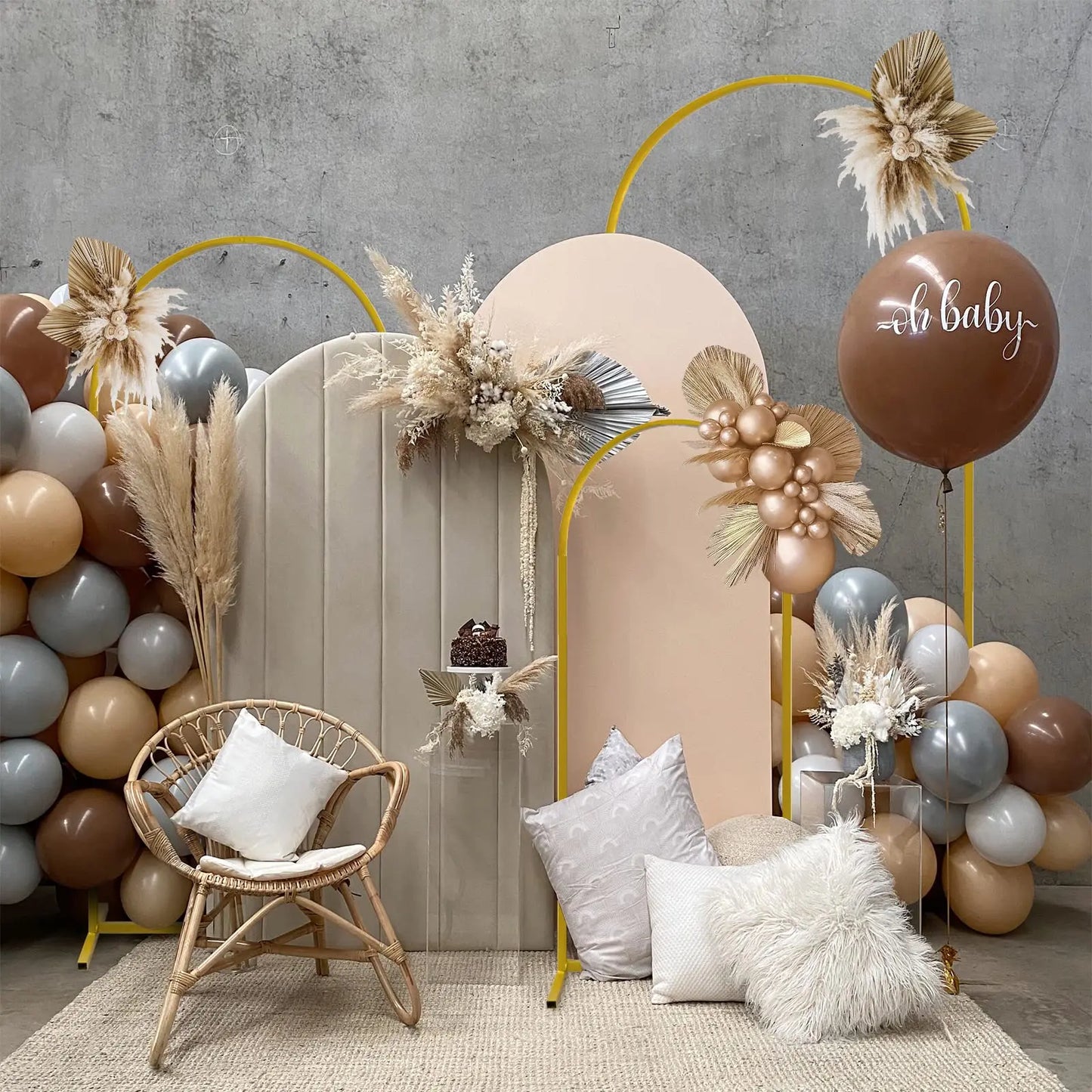 Gold arch backdrop stand Set of 3