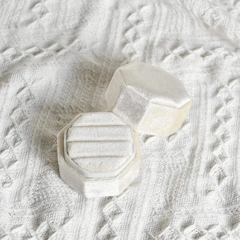Personalised Acrylic topper velvet wedding ring box