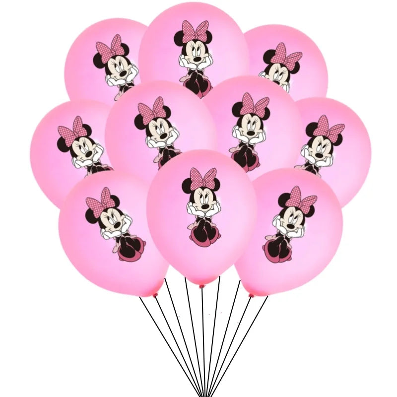 10/30PCS Minnie Mouse 12in Latex Balloons