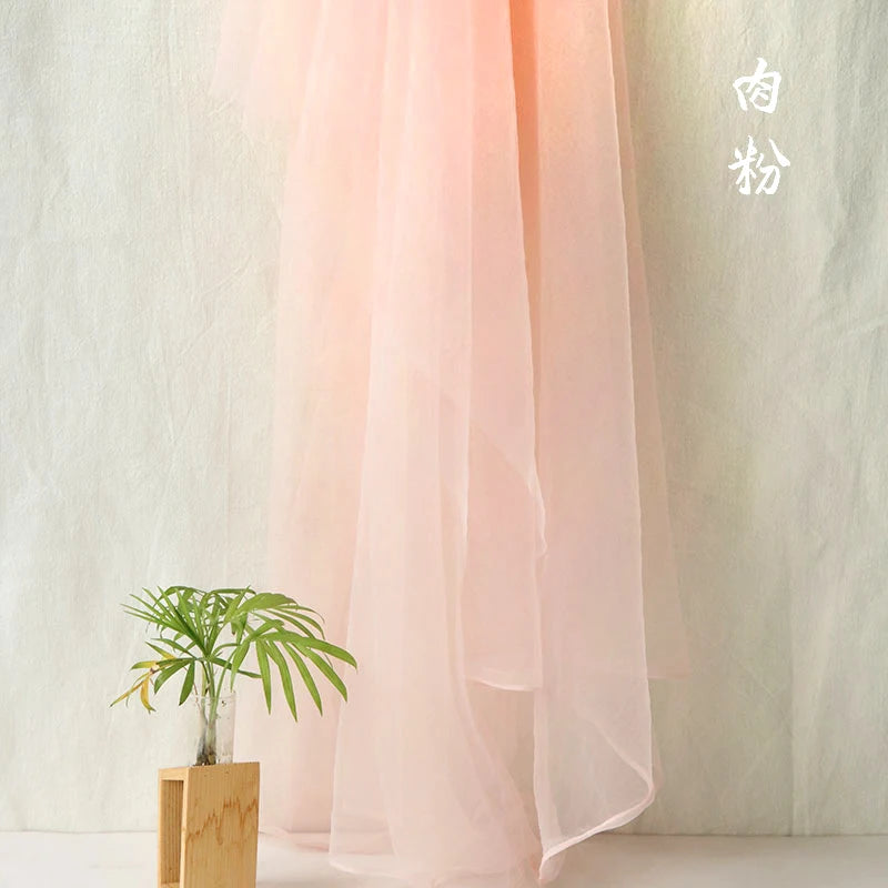 Green soft mesh fabric for decoration