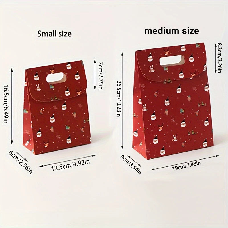 6/12pcs Festive Christmas Bags