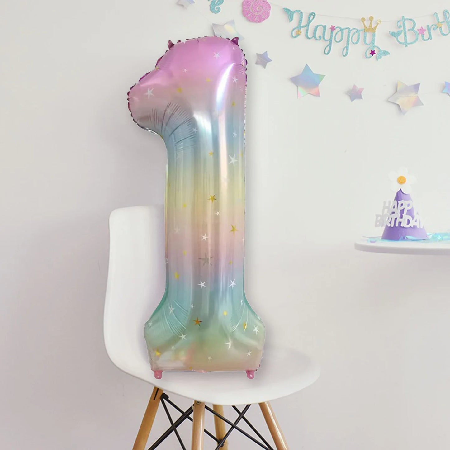 Colorful Gradient Number Balloon 40Inch