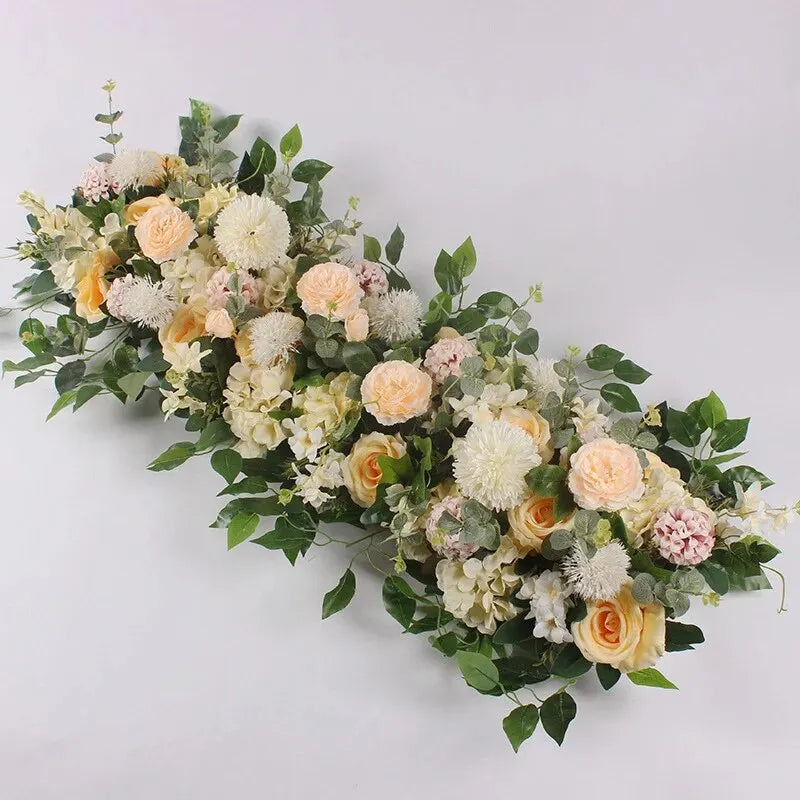 flowers row for table decor 100cm