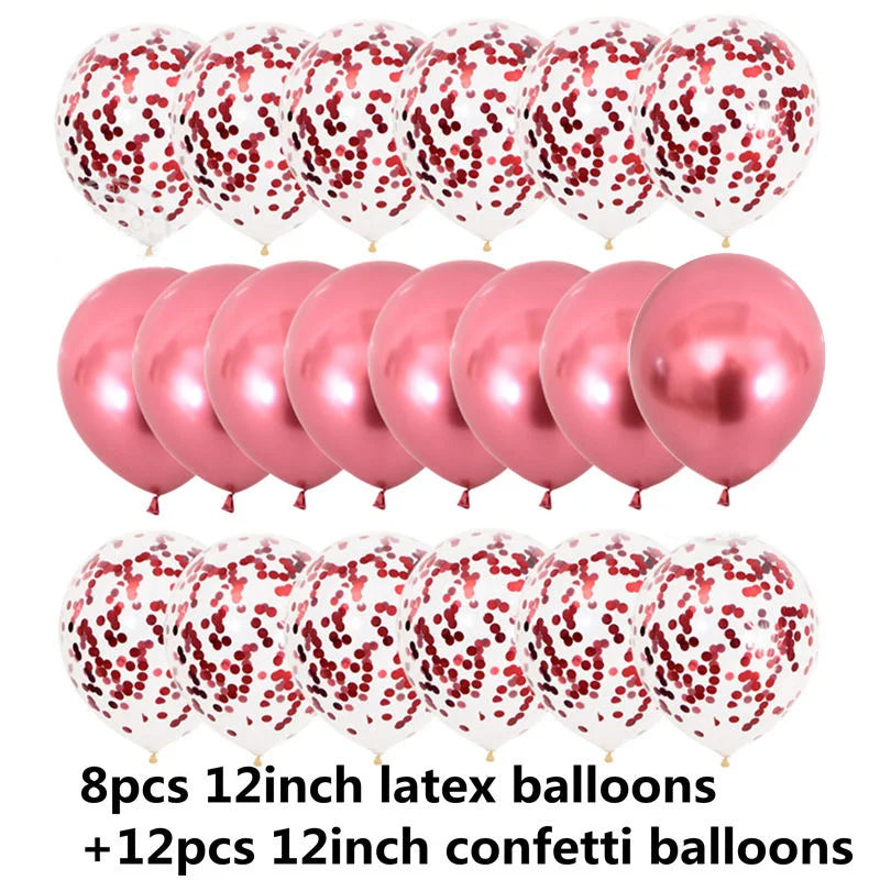 10/20PCS Star Confetti Latex Balloons