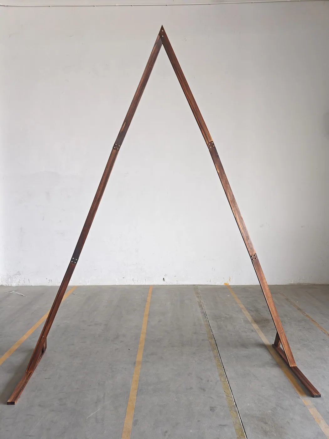 Wooden vintage wedding arch triangle stand 3m large