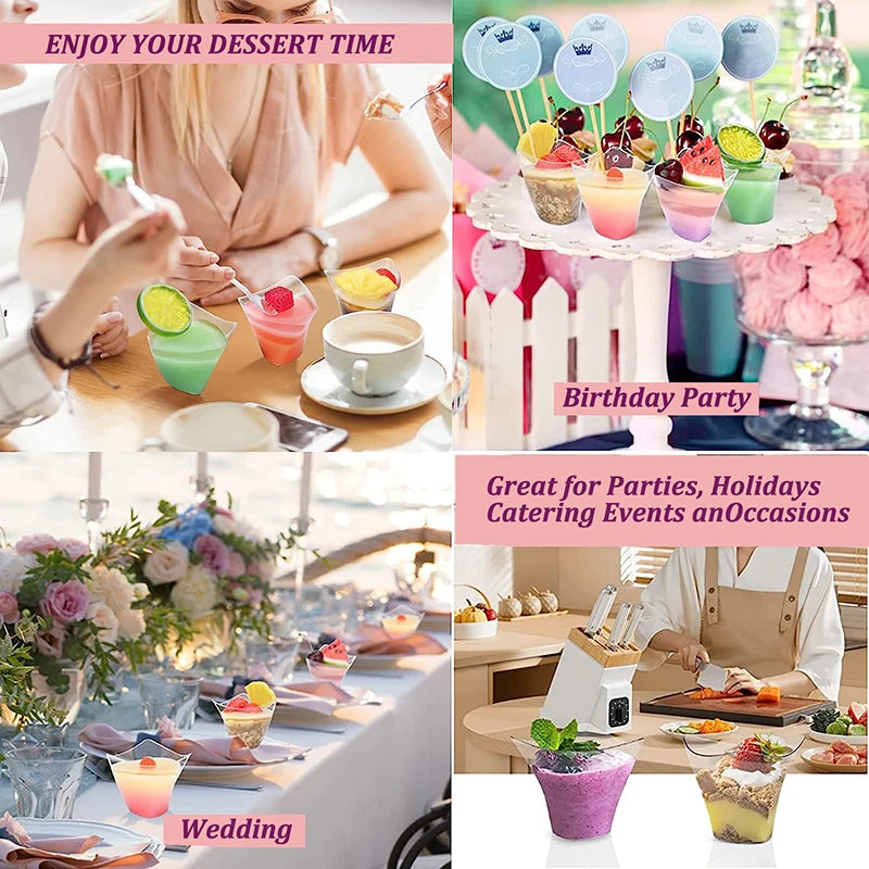 Disposable plastic dessert cup 60/100ml
