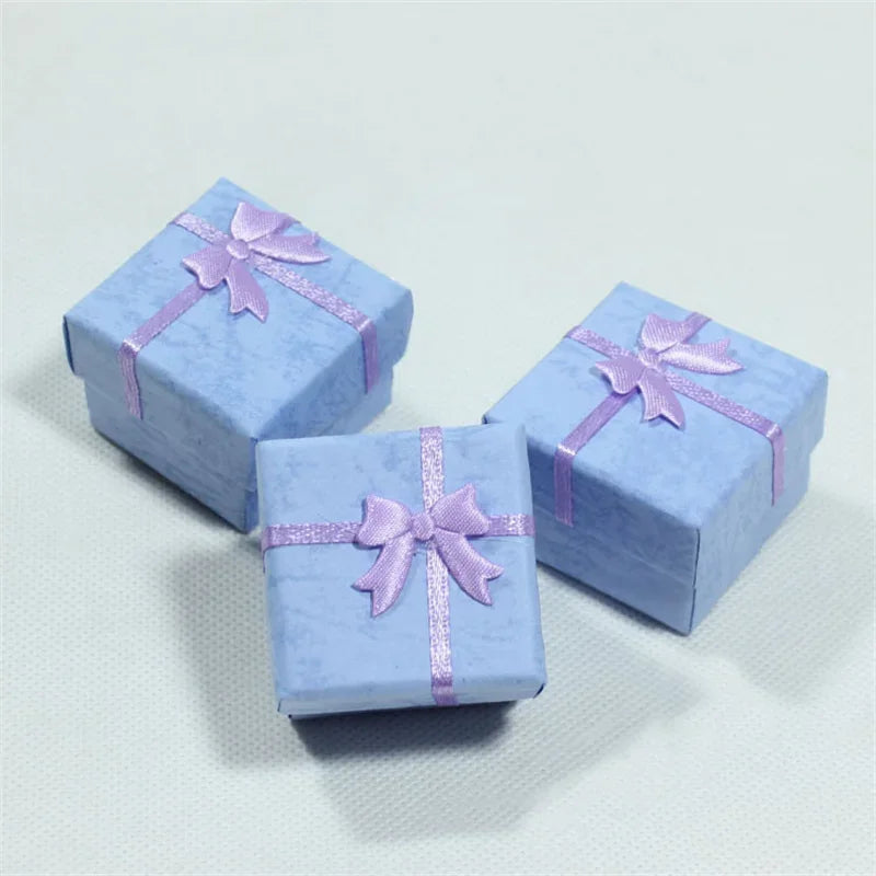 12pcs Jewelry packaging box Multi-color 4*4*3CM