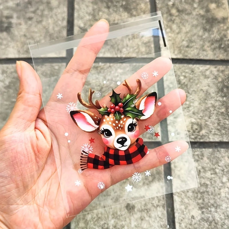 50/100pcs Xmas Wrapping Bags