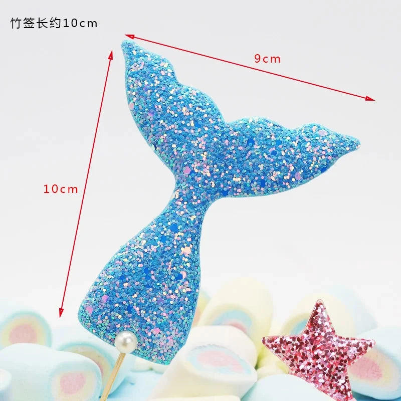 Kawaii Mermaid Cake Topper – Birthday Decoration