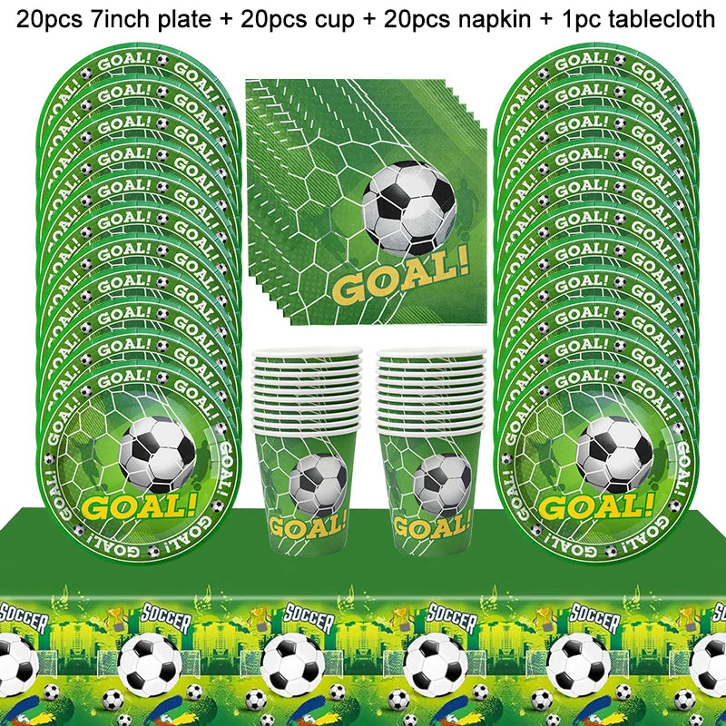 Soccer Party Tableware – Plates, Cups & Napkins