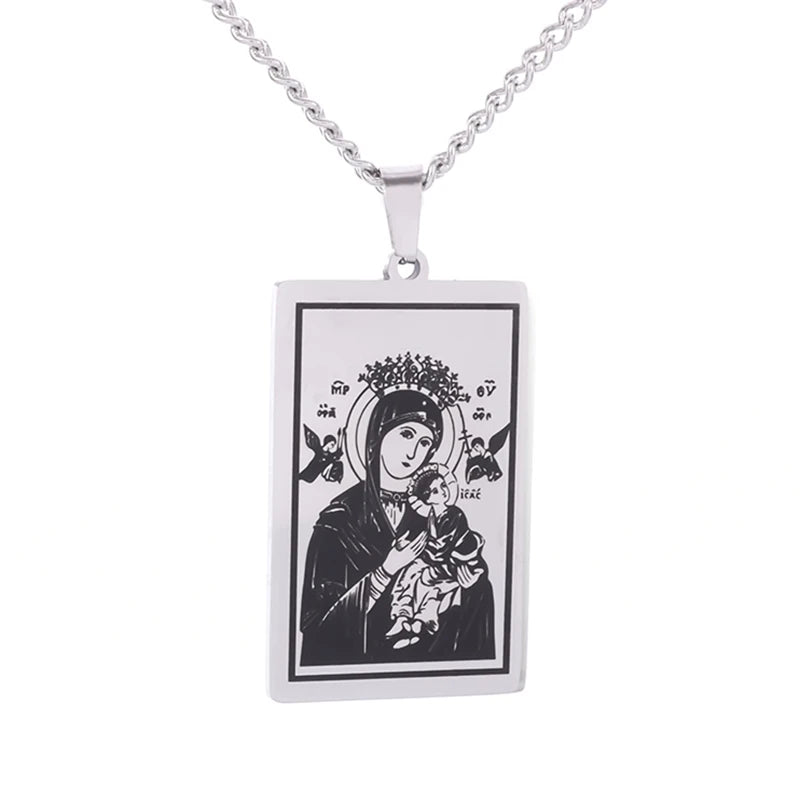 Virgin Mary medal pendant