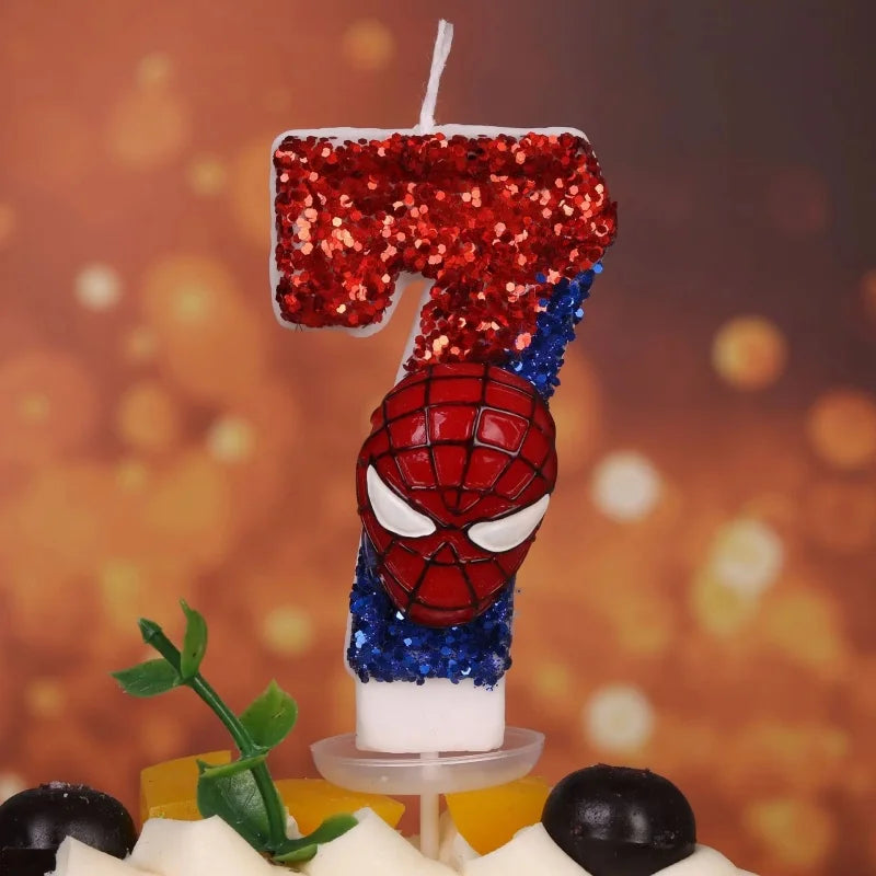 Spider-Man candles 0-9