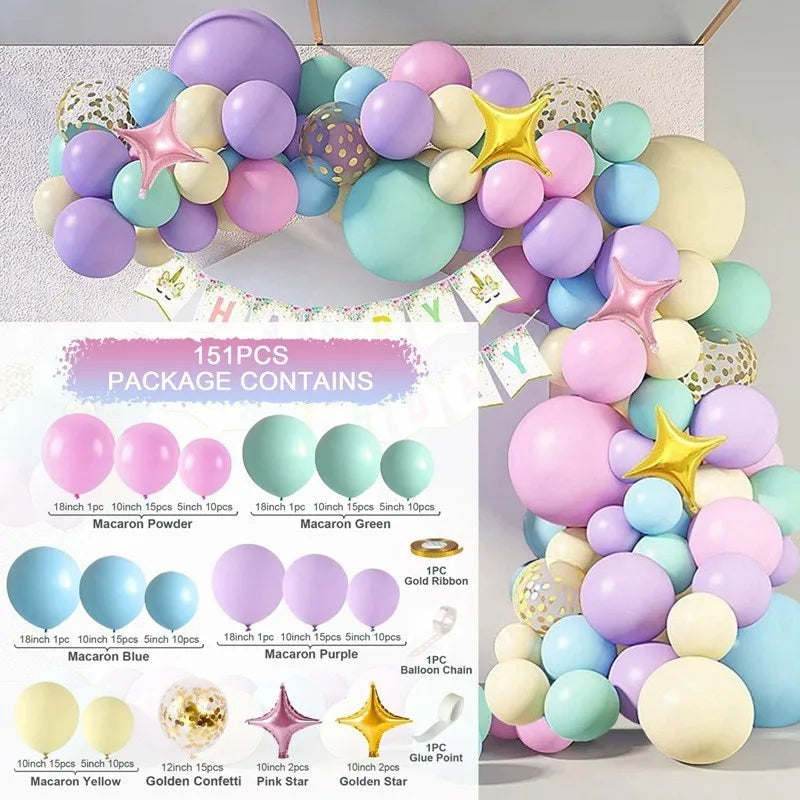 Macaron balloons arch kit