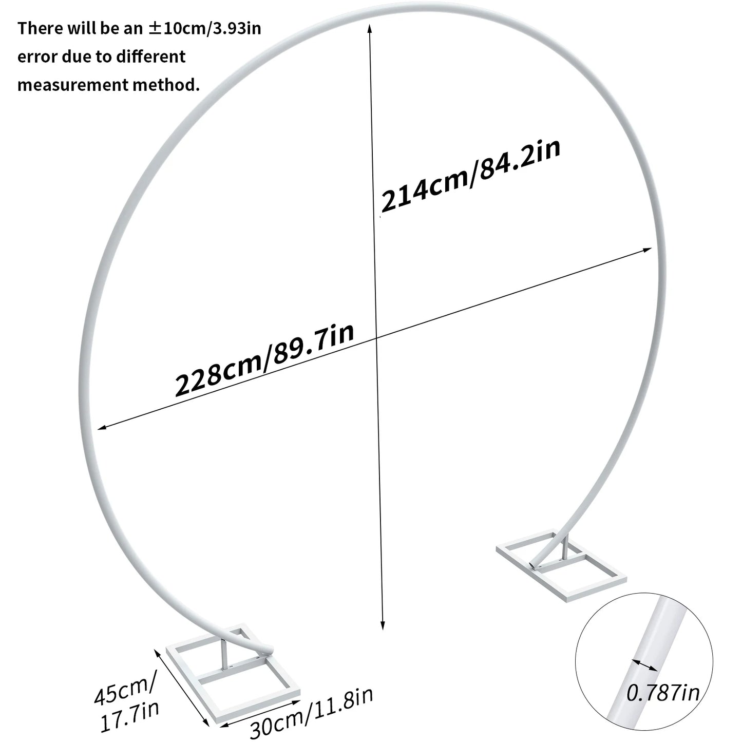 2.1M/2.2M/2.4M Round metal arch for decoration