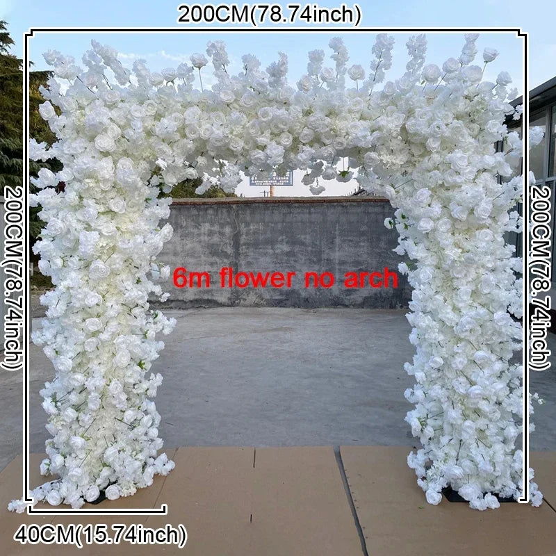 White Cherry blossom row runner flower