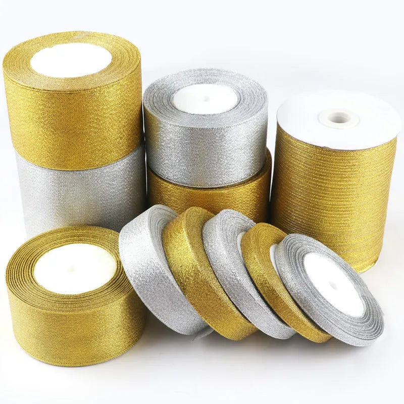 Glitter Satin Ribbon Crafts Organza Ribbons 22meters