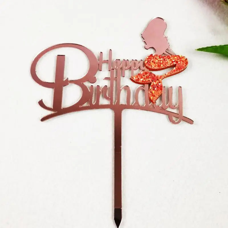 Kawaii Mermaid Cake Topper – Birthday Decoration