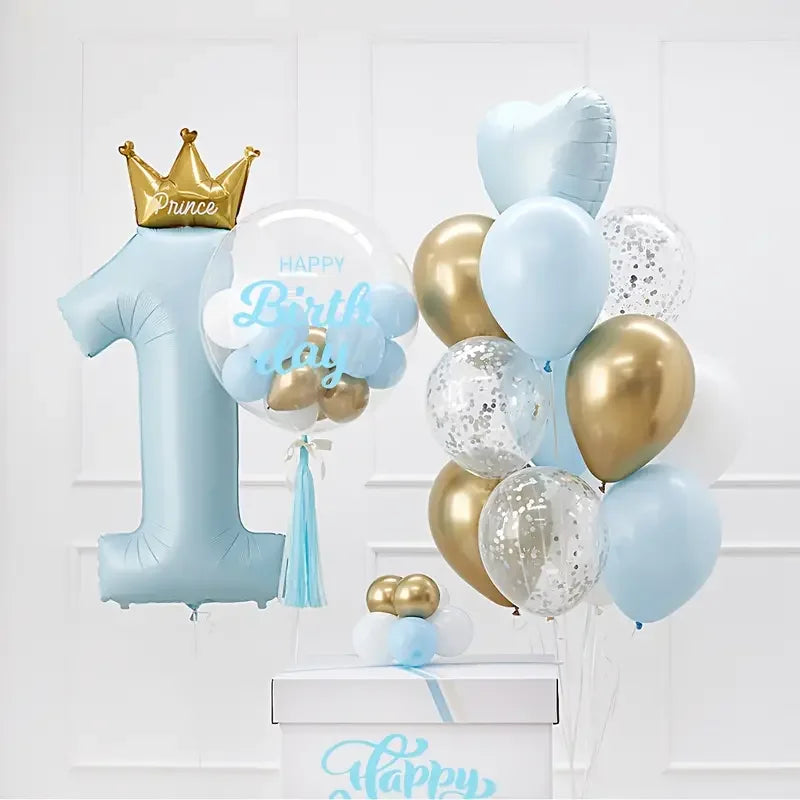 1-year-old Crown aluminum film balloon 24pcs