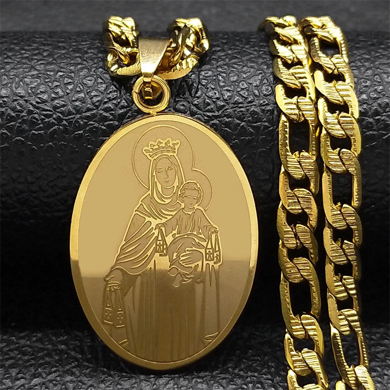 Virgin Mary Pendant for gold plated