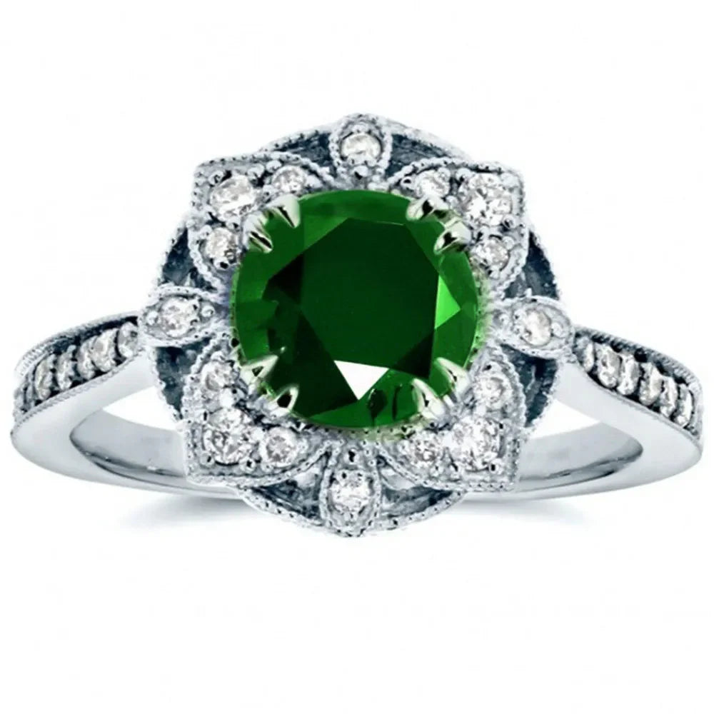 Zaitina green Zirconia crystal ring