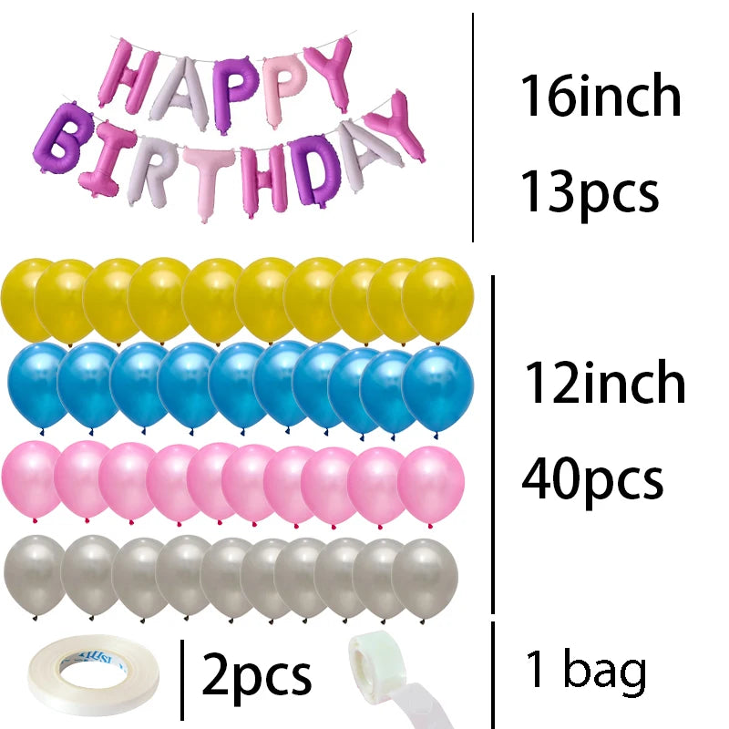 Happy birthday party celebration decoration 56pcs