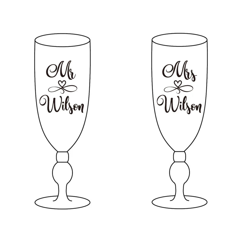 Custom champagne laser engraving glass cup