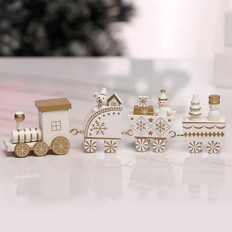 Wooden Christmas Train Ornament