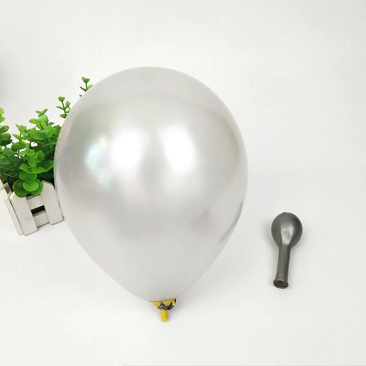 Shiny Pearl Balloons – Pink, Blue & White (5/10/12in)