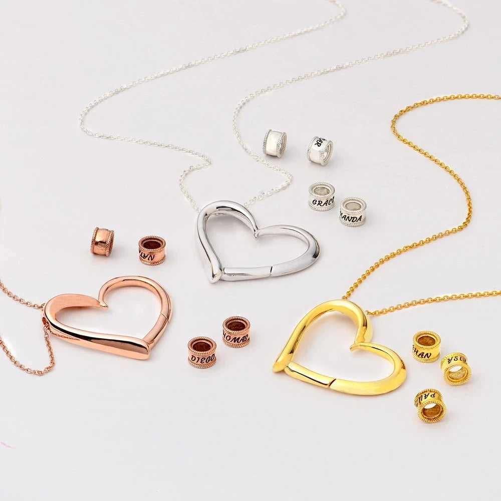Names heart necklace custom