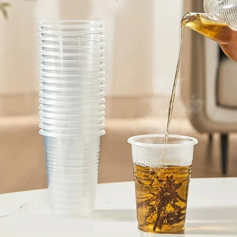 50/100PCS Clear Disposable Plastic Cups