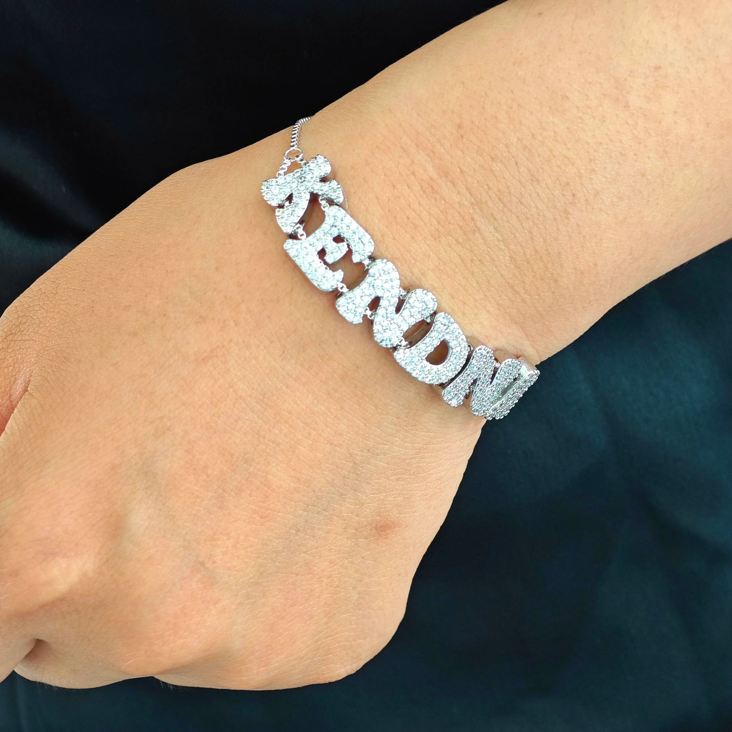 Sivana Doubel Crystal Zircon name customized Bracelets