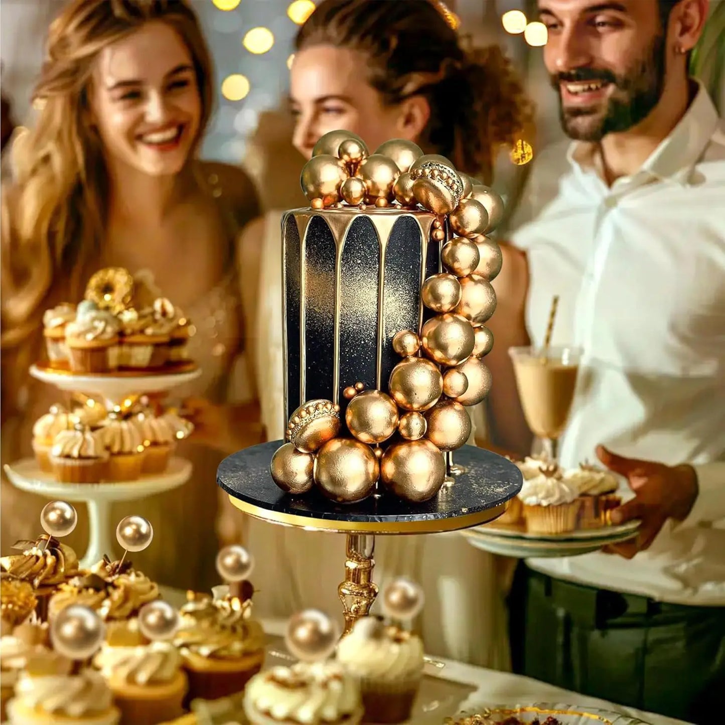 Balls cake for decoration 4 sizes /66 PCS