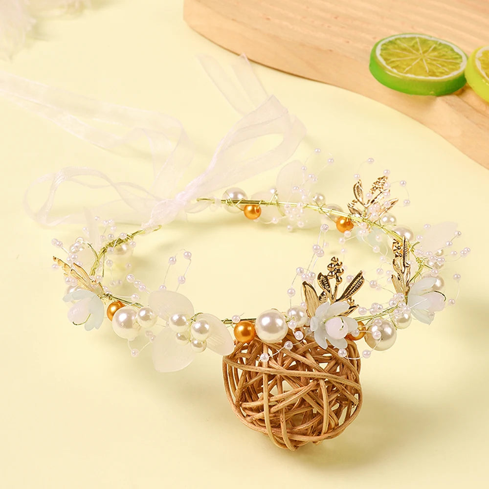 Flower garland headband 1/3Pcs ,