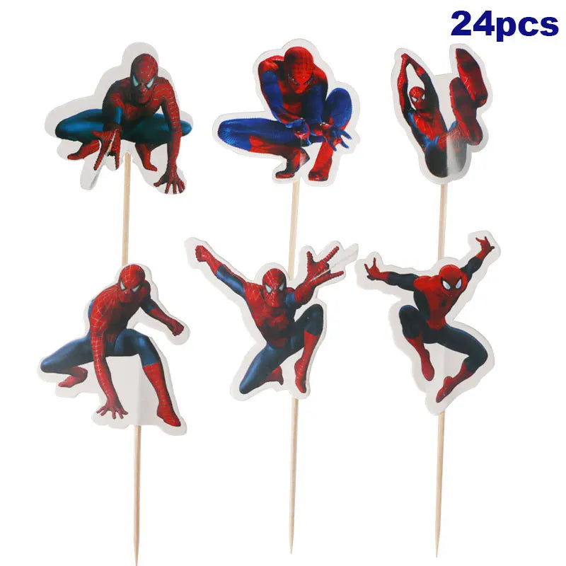 Caraktar cake decorations include cake topper