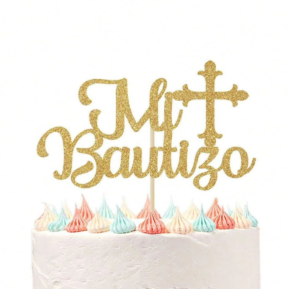 Baptism cross cake Decoration 5PCS/Se
