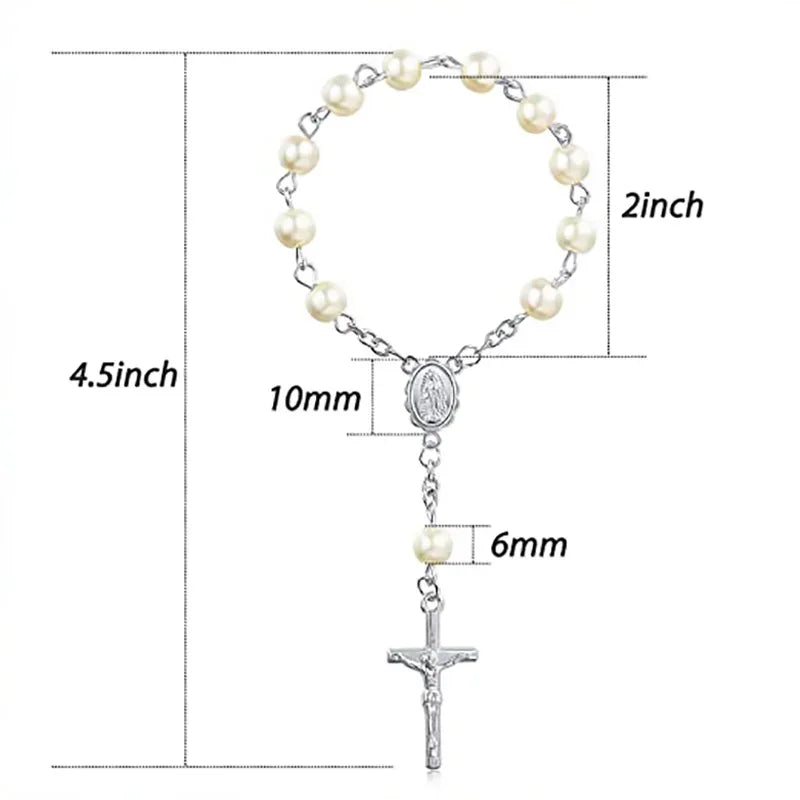 Cross Rosary Bracelets for Baptism and Confirmation 5pcs
