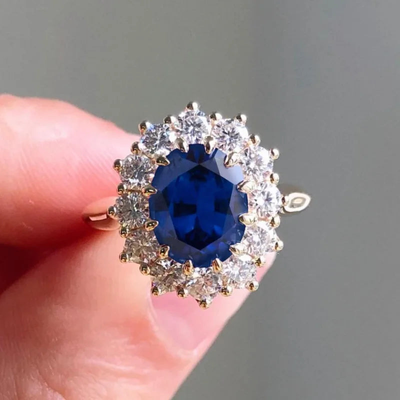 Charm blue stone rings
