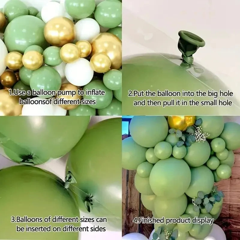 Sage Green Balloon Wreath set / 139pcs