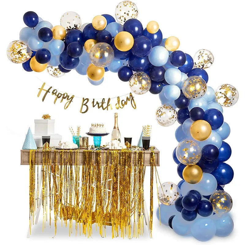 Blue Metallic Balloons Garland Kit