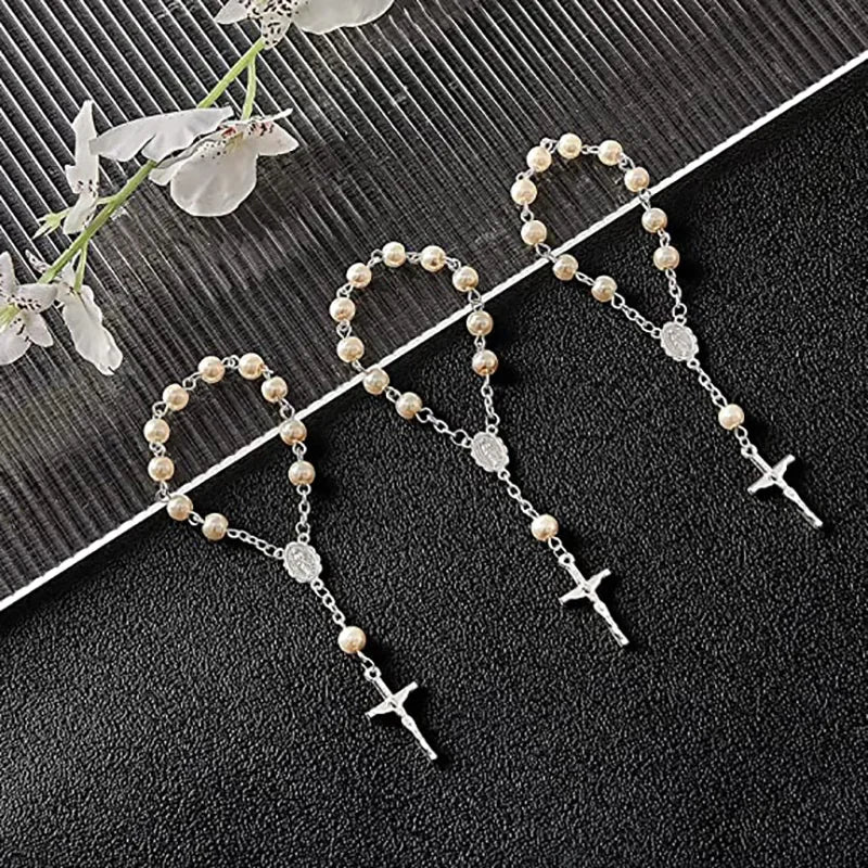 Cross Rosary Bracelets for Baptism and Confirmation 5pcs