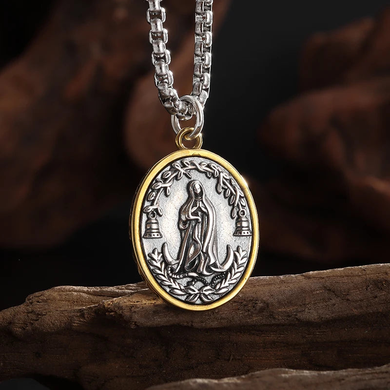 Virgin Mary medal pendant