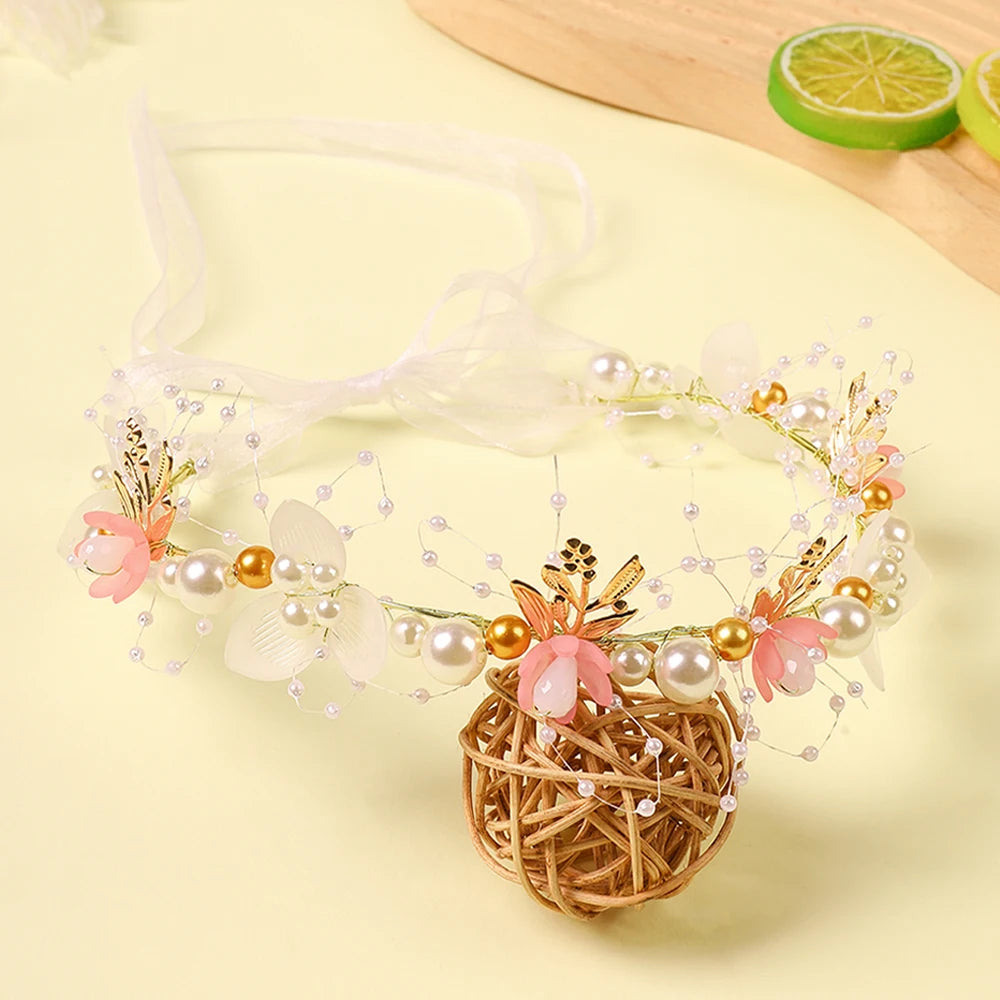 Flower garland headband 1/3Pcs ,