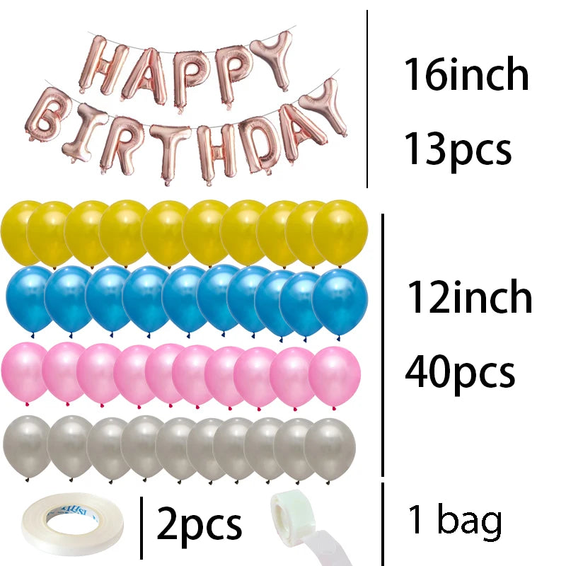 Happy birthday party celebration decoration 56pcs