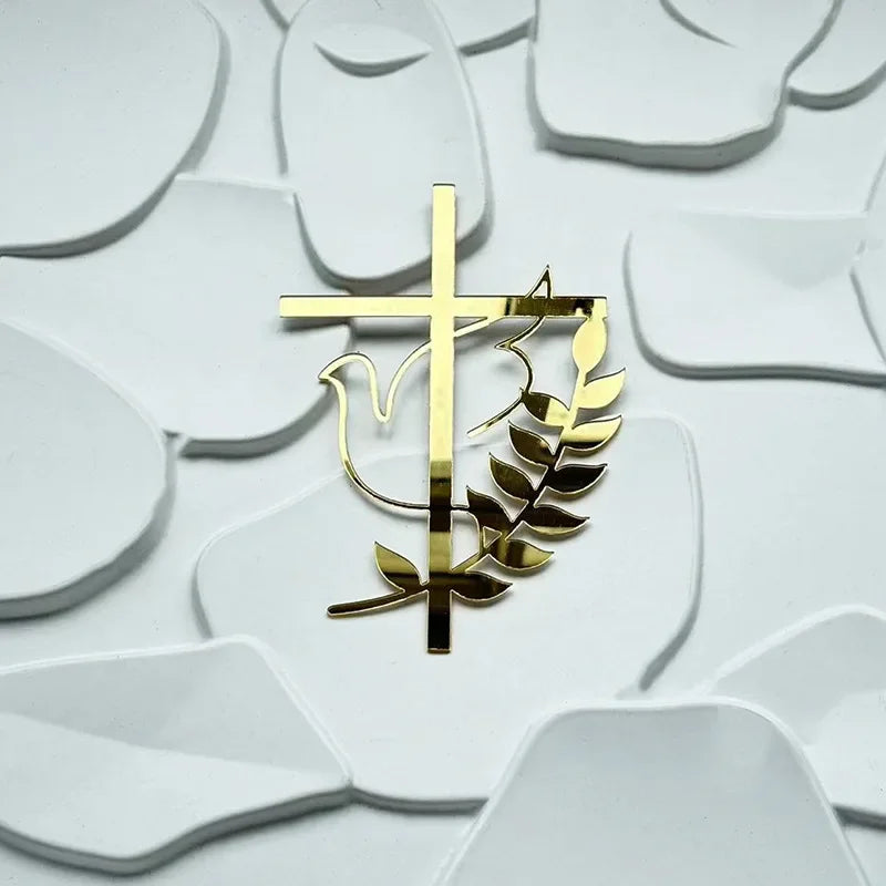 Baptism Cross cake Topper