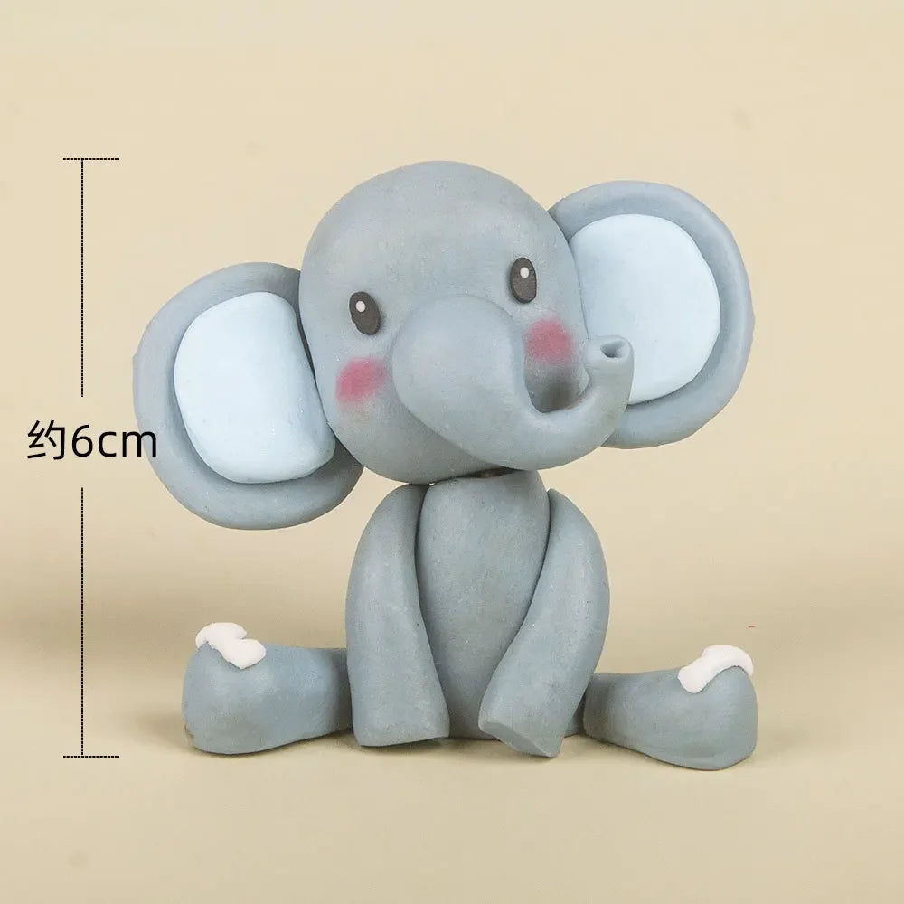 Forest animal cake decoration