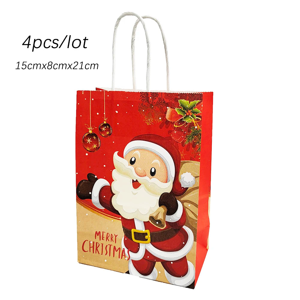 4pcs Christmas Paper Gift Bagsba