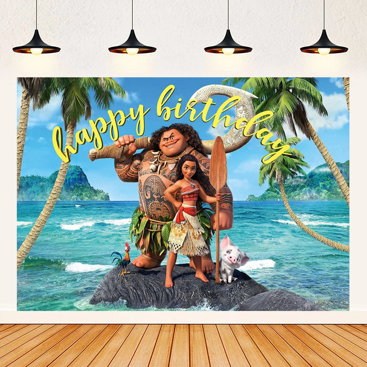 Moana theme background decoration