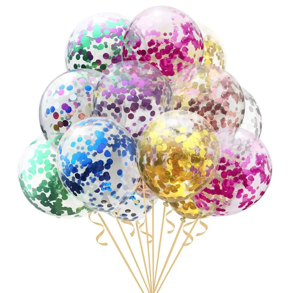 10/20PCS Star Confetti Latex Balloons