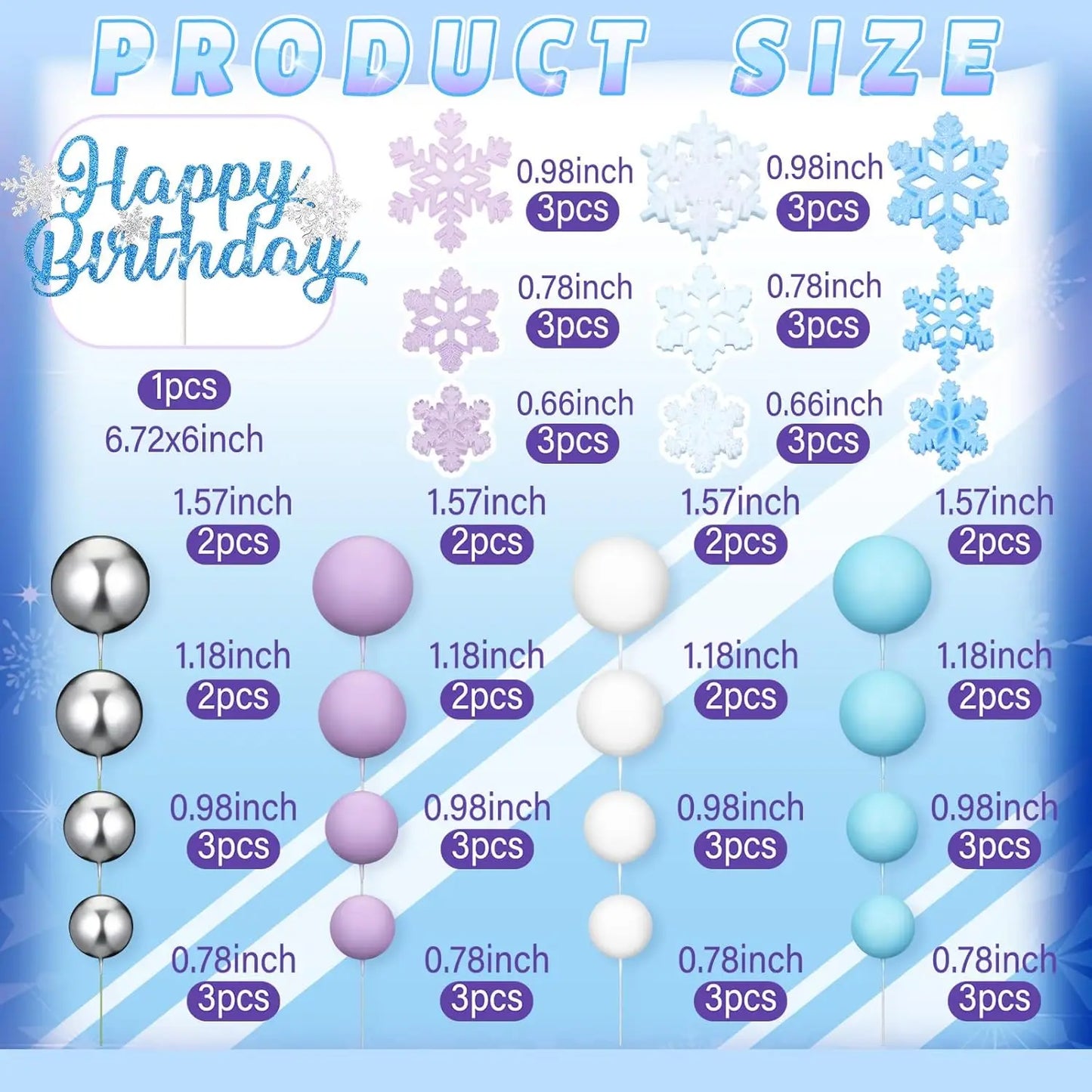 Snowflake cake decoration