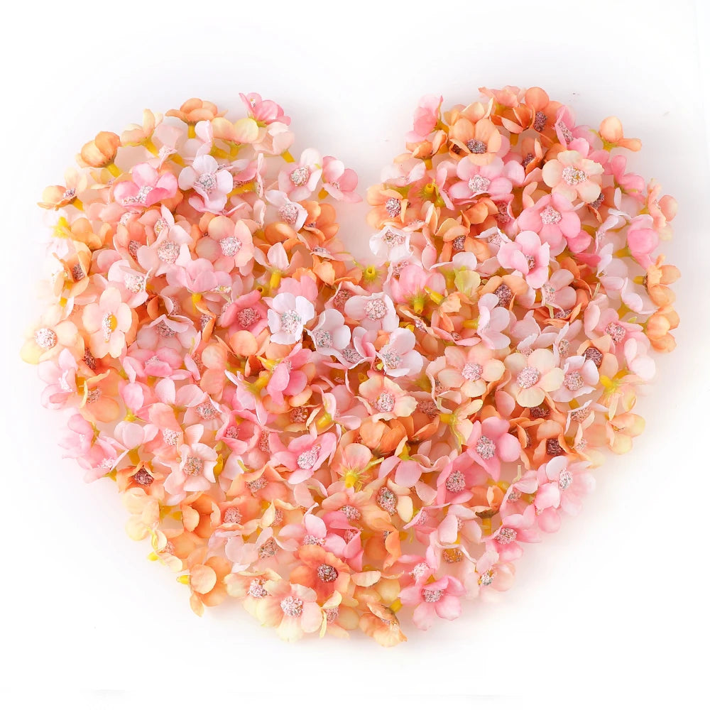 Mini flowers heads Silk for decoration and accessories 50PCs